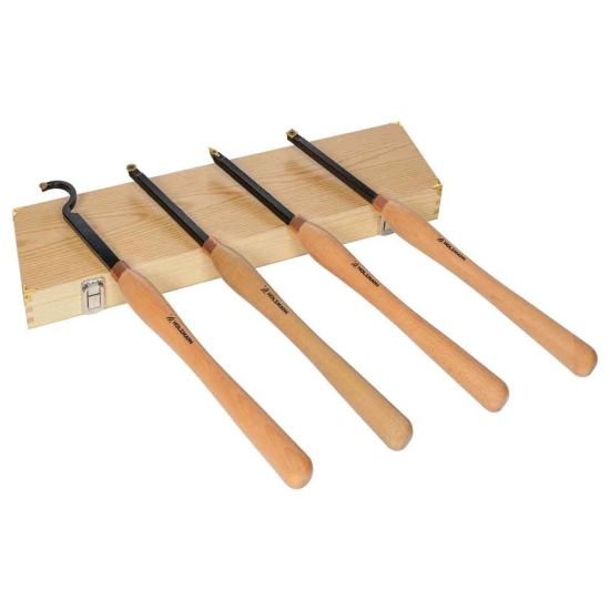 Holzmann H-H4TLGXL Drechseleisenset mit HM Schneidplatte