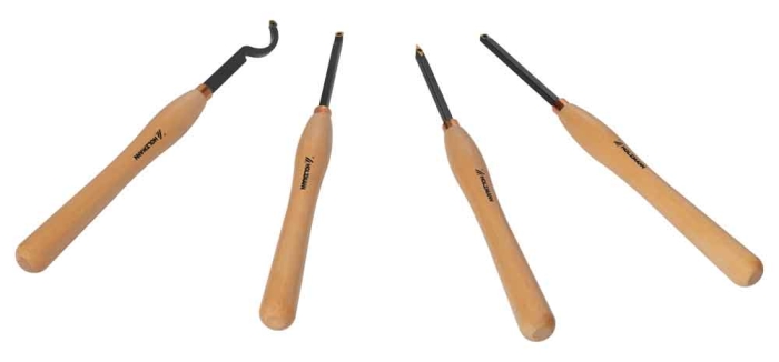 Holzmann H4TLGM Drechseleisenset mit HM Schneidplatte
