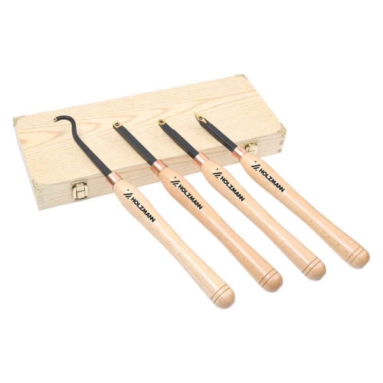 Holzmann H-H4TLGS Drechseleisenset mit HM Schneidplatte