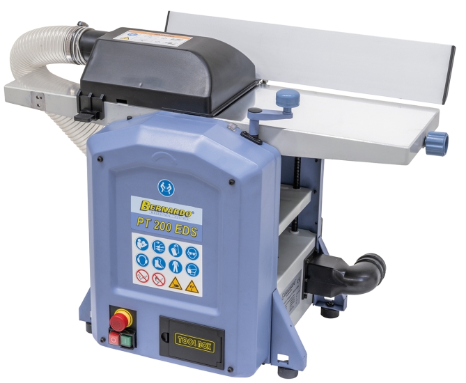 Bernardo PT 200 EDS / 230 V Abricht- und Dickenhobelmaschine mit Spiralmesserhobelwelle und integrierten Absaugung