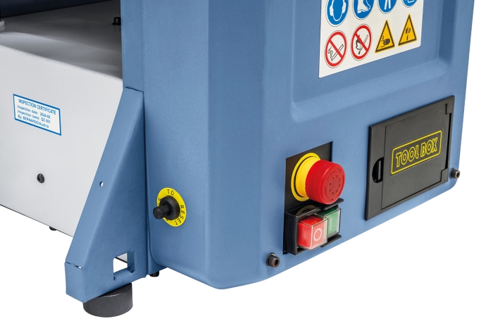 Bernardo PT 200 EDS / 230 V Abricht- und Dickenhobelmaschine mit Spiralmesserhobelwelle und integrierten Absaugung