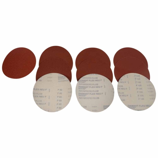 Holzmann STK203SET Schleifteller Klett Set Ø203 1xK60 3xK80 3xK100 3xK120