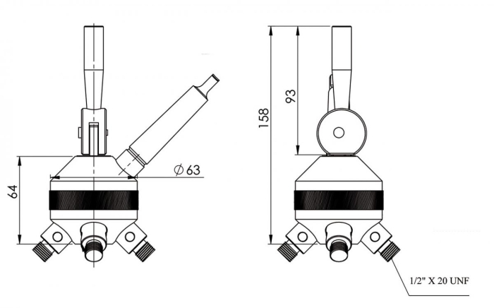 Bernardo Revolverkopf MK 2 mit 4 Stationen Spannmittel für Werkzeuge