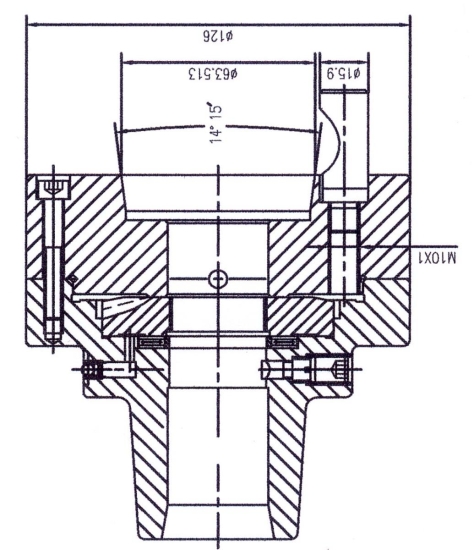 Bernardo Spannzangenfutter 5C mit Aufnahme D1-4 Spannmittel für Werkzeuge