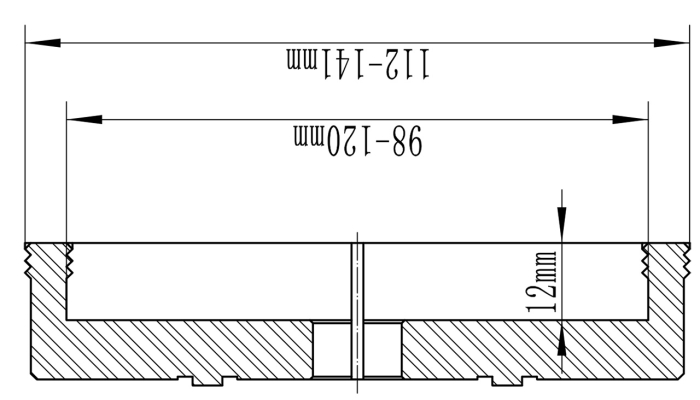 Bernardo Weitspannzange geriffelt innen/außen f. Spannfutter M 115