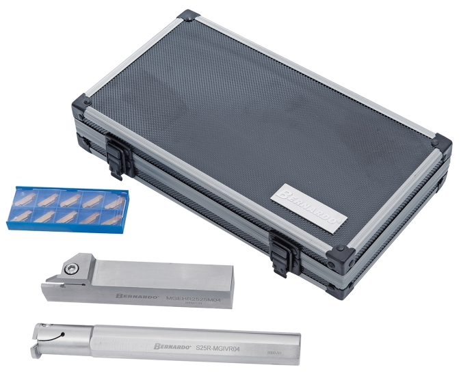 Bernardo Drehmeißelsatz zum Einstechen (innen / außen), mit HM-Wendeplatten, 25 mm, 2-tlg.