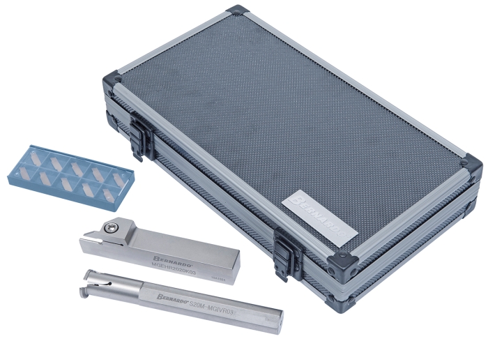 Bernardo Drehmeißelsatz zum Einstechen (innen / außen), mit HM-Wendeplatten, 20 mm, 2-tlg.