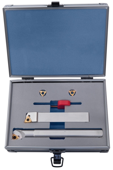 Bernardo Drehmeißelsatz für Innen- und Außengewinde, mit HM-Wendeplatten, 20 mm, 2-tlg.