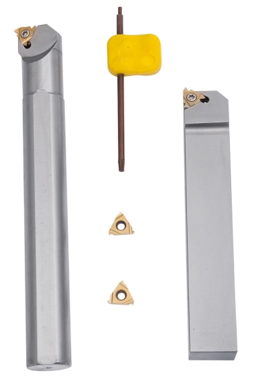 Bernardo Drehmeißelsatz für Innen- und Außengewinde, mit HM-Wendeplatten, 25 mm, 2-tlg.