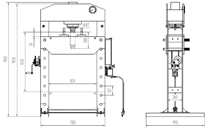 Holzmann WP100ECO Werkstattpresse 100 Tonnen