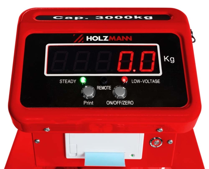 Holzmann HUB30PRINT Hubwagen mit Waage und Drucker