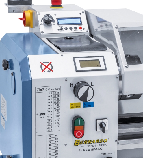 Bernardo Drehmaschine Profi 750 BDC-EG / 230 V inkl. 2-Achs-Digitalanzeige ES-12 V