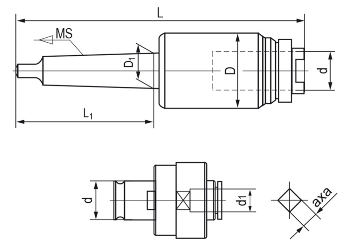 Gewindeschneidapparat MK 4 M 12 - M 24 zeichnung