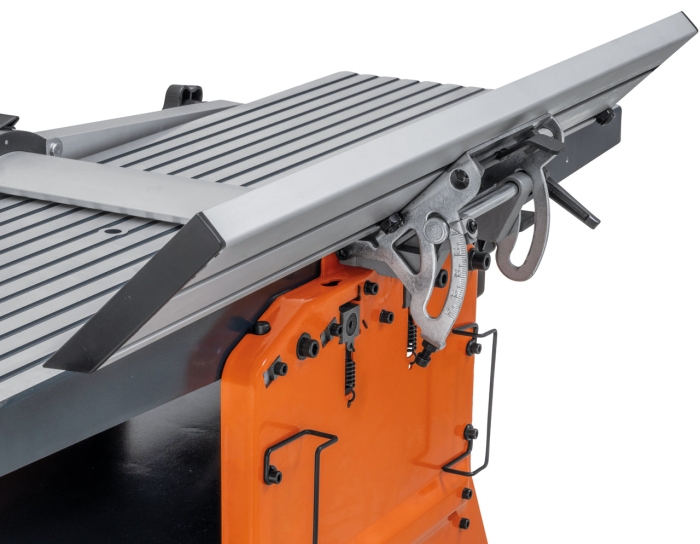 Abricht- und Dickenhobelmaschine FS 250 S mit Untergestell / 230 V abrichtanschlag geschwenkt