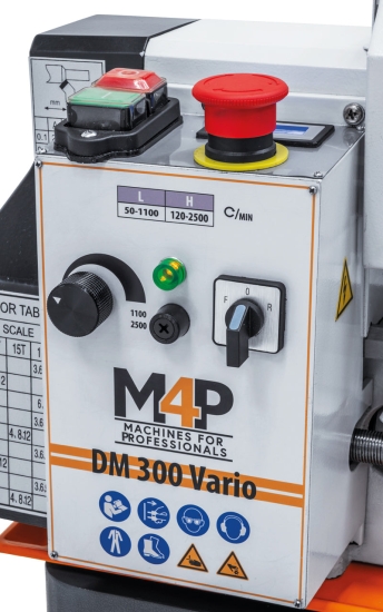 Tischdrehmaschine DM 300 Vario getriebekopf