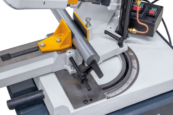 Doppelgehrungsbandsäge BSM 130 GC / 230 V schraubstock mit werkstück 2