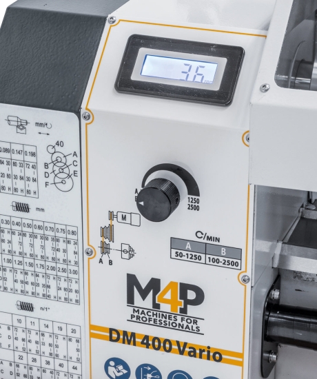 Tischdrehmaschine DM 400 V getriebekopf