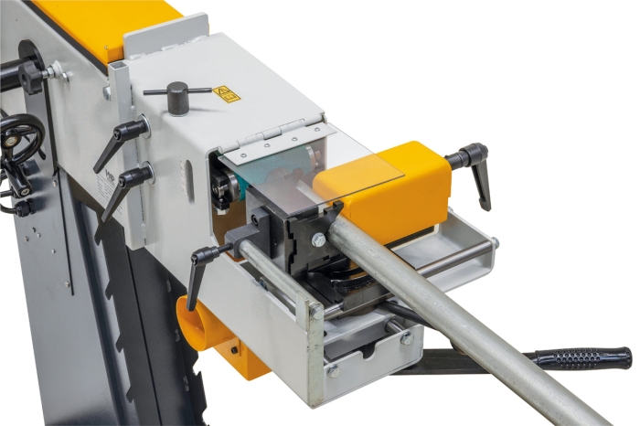 Kombinierte Band- und Rohrschleifmaschine RPS 100 x 2000 Duo schraubstock mit werkstueck 2