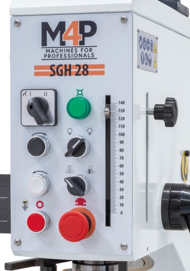 Getriebe-Säulenbohrmaschine SGH 28 / 400 V bedienelemente