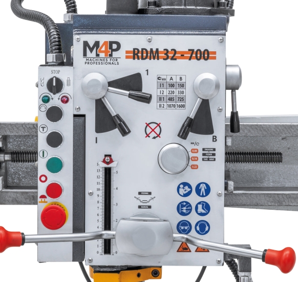 Radialbohrmaschine RDM 32 - 700 / 400 V bohrkopf frontal