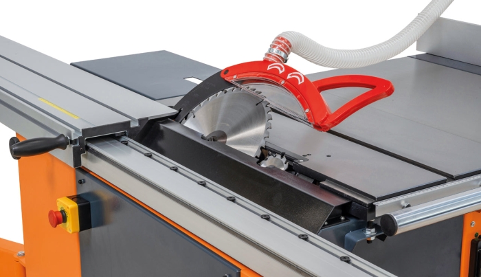 Formatkreissäge STS 3200 Pro sägeblatt geschwenkt tisch offen