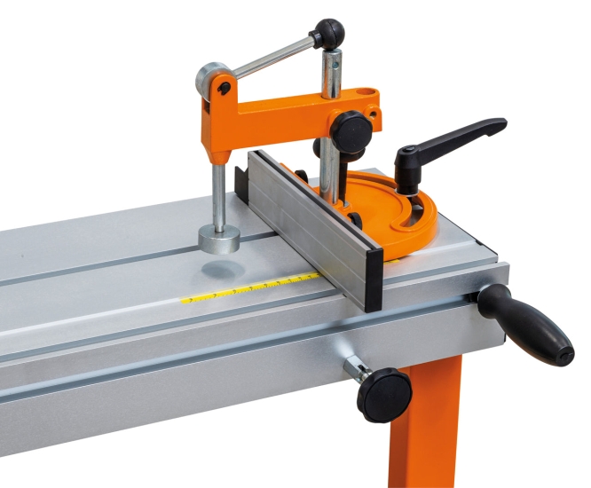 Formatkreissäge STS 3200 Pro gehrungsanschlag mit exzenterspanner
