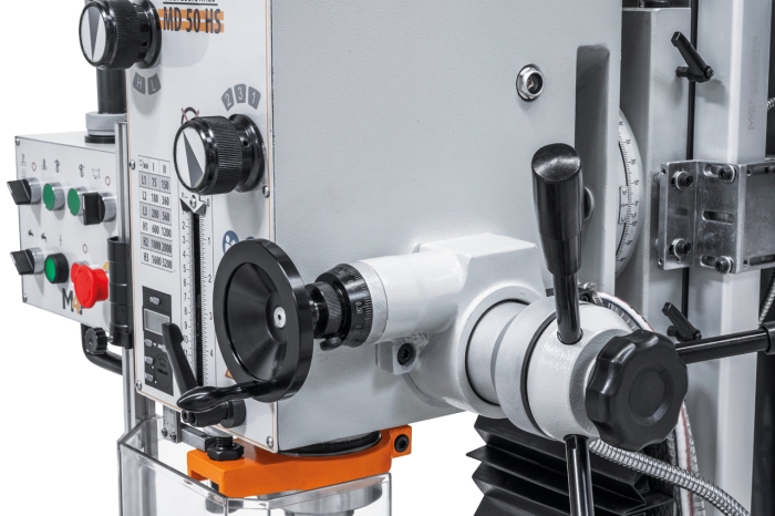 Bohr- und Fräsmaschine inkl. Guss-Untergestell MD 50 HS feinzustellung