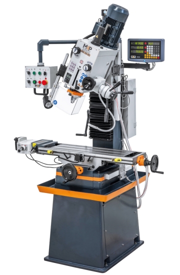 Bohr- und Fräsmaschine inkl. Guss-Untergestell MD 50 HS rechts kopf geschwenkt 1