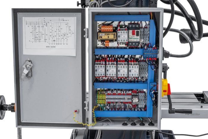Bohr- und Fräsmaschine inkl. Guss-Untergestell MD 50 PF schaltkasten