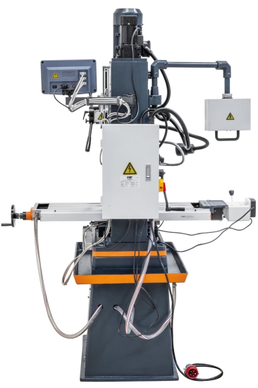 Bohr- und Fräsmaschine inkl. Guss-Untergestell MD 50 PF frontal Rückseite