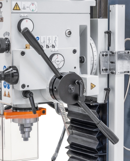 Bohr- und Fräsmaschine inkl. Guss-Untergestell MD 50 PF sterngriff