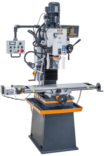 Bohr- und Fräsmaschine inkl. Guss-Untergestell MD 55 PF links