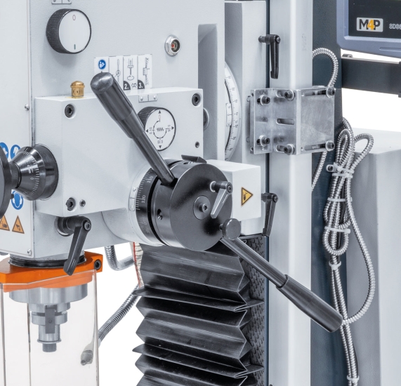 Bohr- und Fräsmaschine inkl. Guss-Untergestell MD 55 PF sterngriff