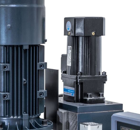 Bohr- und Fräsmaschine inkl. Guss-Untergestell MD 55 PF hubmotor