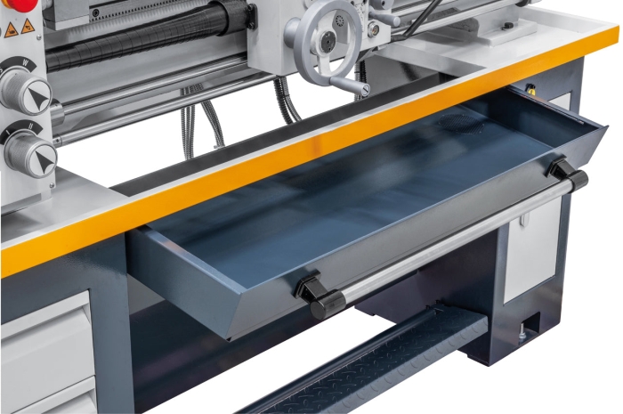 Leit- und Zugspindeldrehmaschine DM 1000 Vario ausziehbare spänewanne