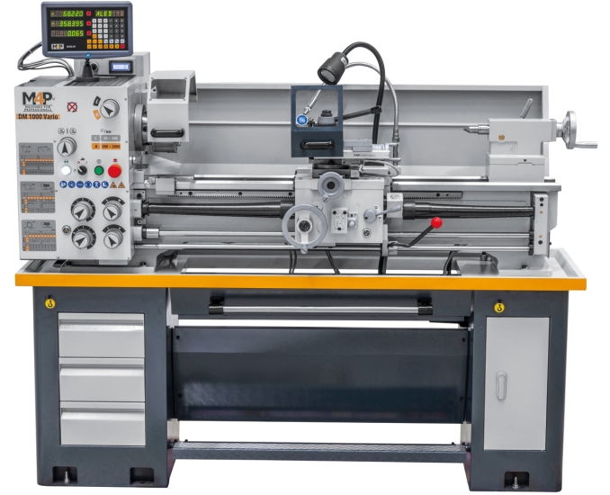 Leit- und Zugspindeldrehmaschine DM 1000 Vario frontal