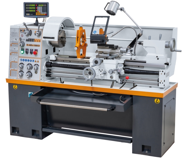 Universaldrehmaschine TL 400 x 1000 D rechts spänewanne ausgezogen