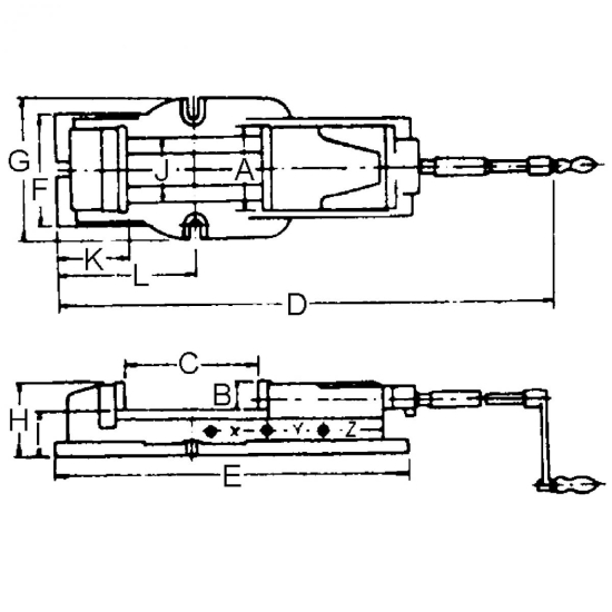 Bernardo Weitspann-Maschinenschraubstock FJ 125 Schraubstöcke