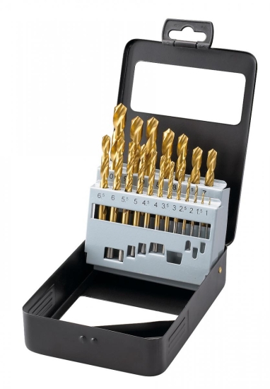 Bernardo Spiralbohrer-Set HSS TiN-beschichtet 19-tlg. Bohrwerkzeuge