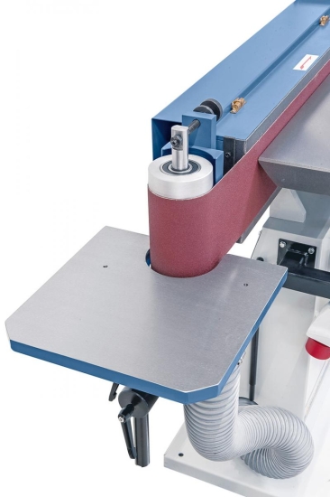 Rundschleiftisch mit Absauganschluss ideal zum Schleifen von Radien und Konturen.