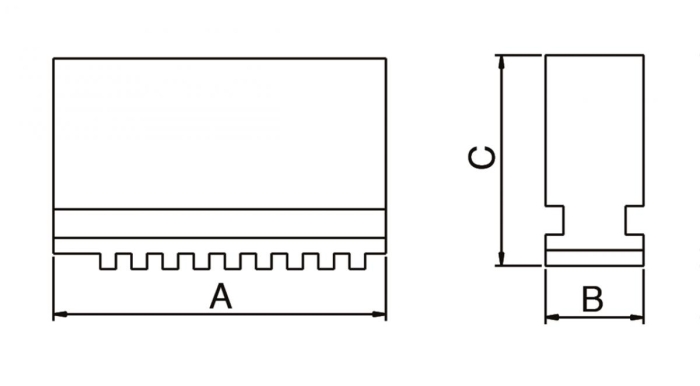 Bernardo Weiche Monoblockbacken DSJ-DK11-125 Backen für 3-Backenfutter DK11