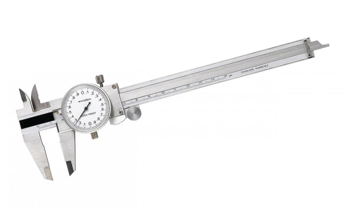 Bernardo Taschenmessschieber mit Rundskala 150 mm / 0,02 mm Messschieber