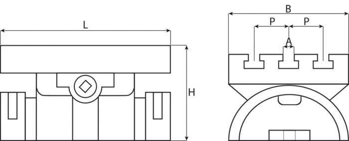 Bernardo Schwenktisch 250 x 180 mm Zubehör Rundtische