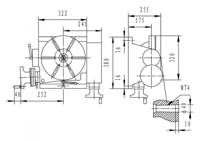 Bernardo Schwenkbarer Rundtisch TSK 320 Zubehör Rundtische