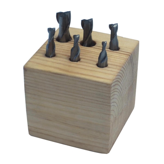 Holzmann H-FFS6 Schaftfräser Set 2 Schneiden 6tlg/3-10mm