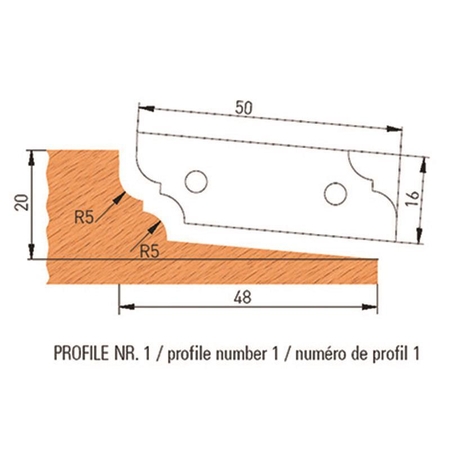 Holzmann H-APF160F1 Profilmesser 1101 Standard