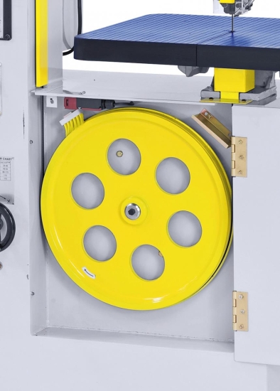 Die dynamisch ausgewuchteten Antriebsräder aus Grauguss sorgen für einen ruhigen Lauf der Maschine. 