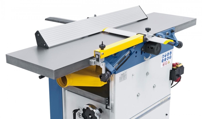 Die Abrichttische aus Grauguss mit geschliffener Oberfläche gewährleisten eine optimale Gleitfähigkeit des Werkstückes.