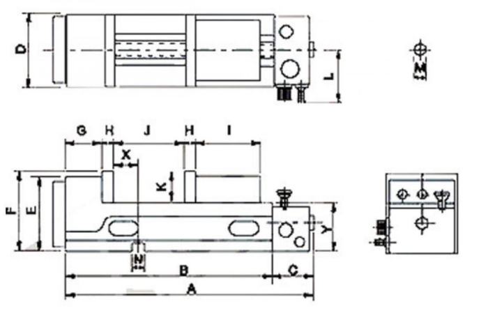 Bernardo Pneumatik-Schraubstock PQV 160 V Schraubstöcke