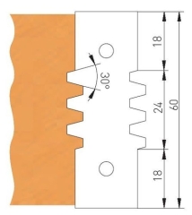 Holzmann TVF130Z2/3Z Trapezverleimfräser 3 Zahn